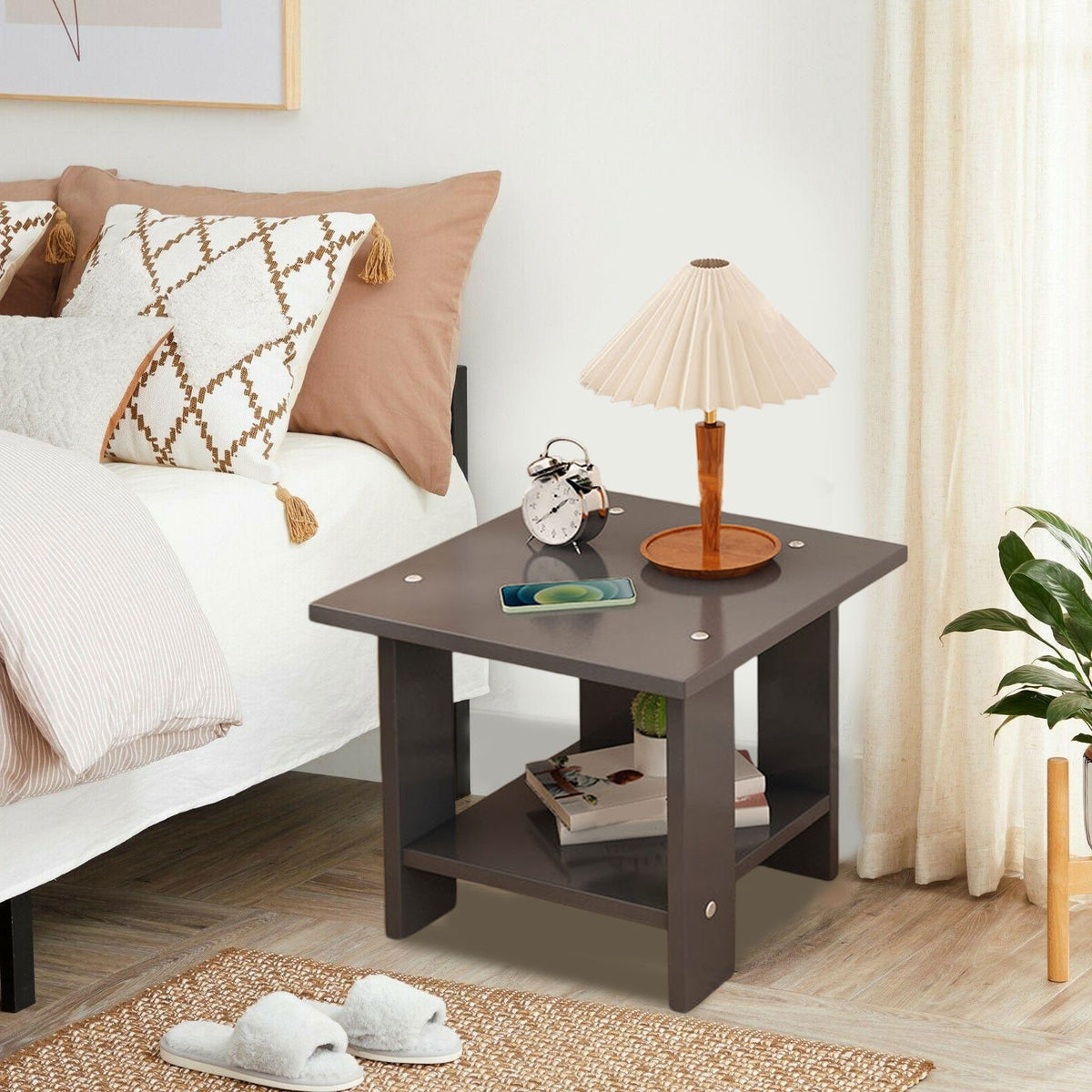 Compact Square Side Table, 31 cm