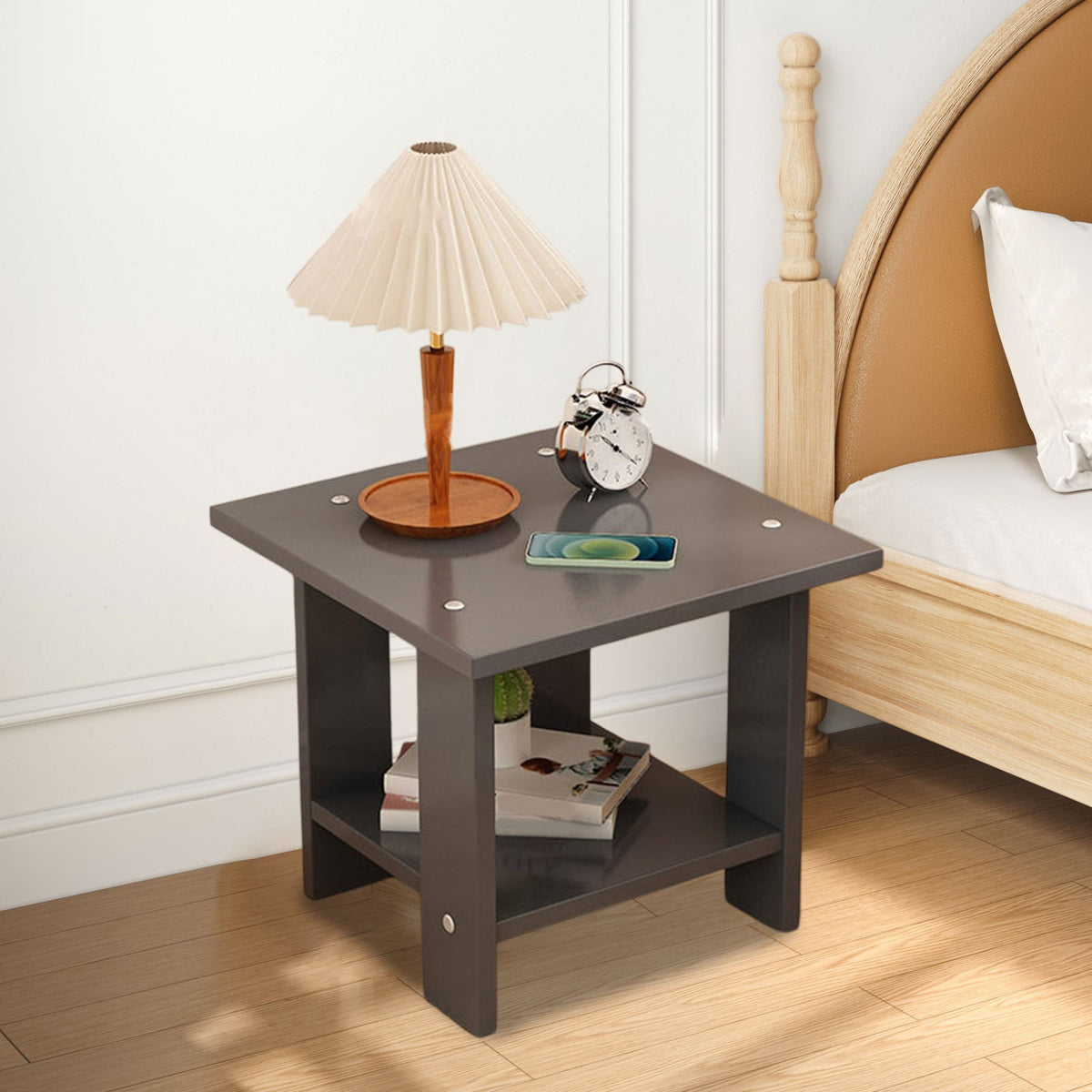 Compact Square Side Table, 31 cm
