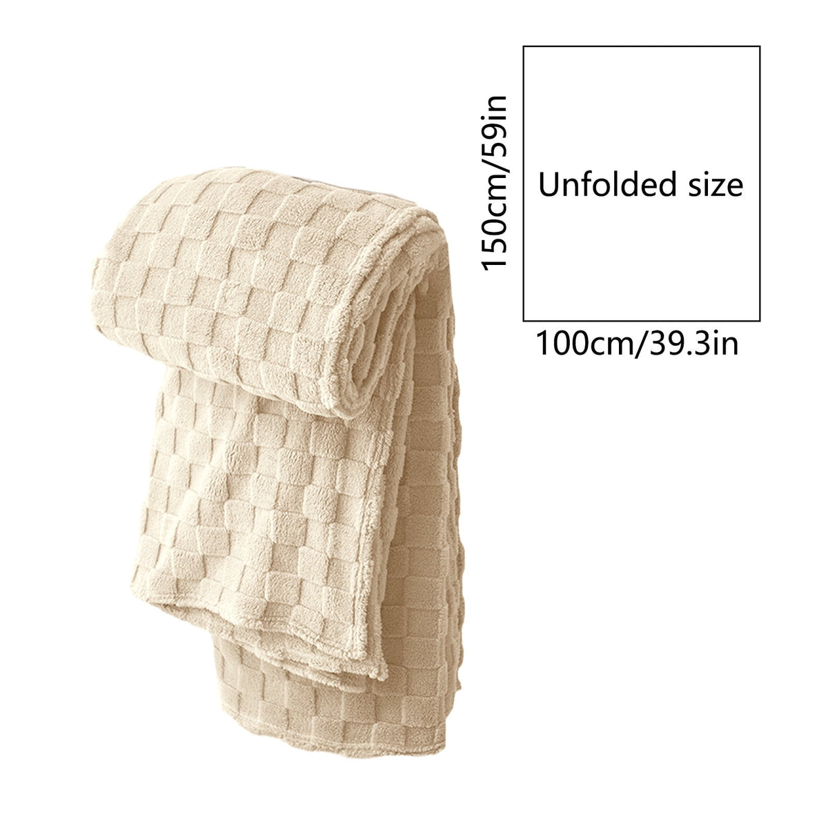 Super Soft Throw Blanket, Cooling Blankets, Cotton Bed Blanket, Cotton Thermal Throw Blanket, Lightweight Throw Breathable Premium Soft Comfortable Machine Washable Blanket for All Season 39.3×59 in White