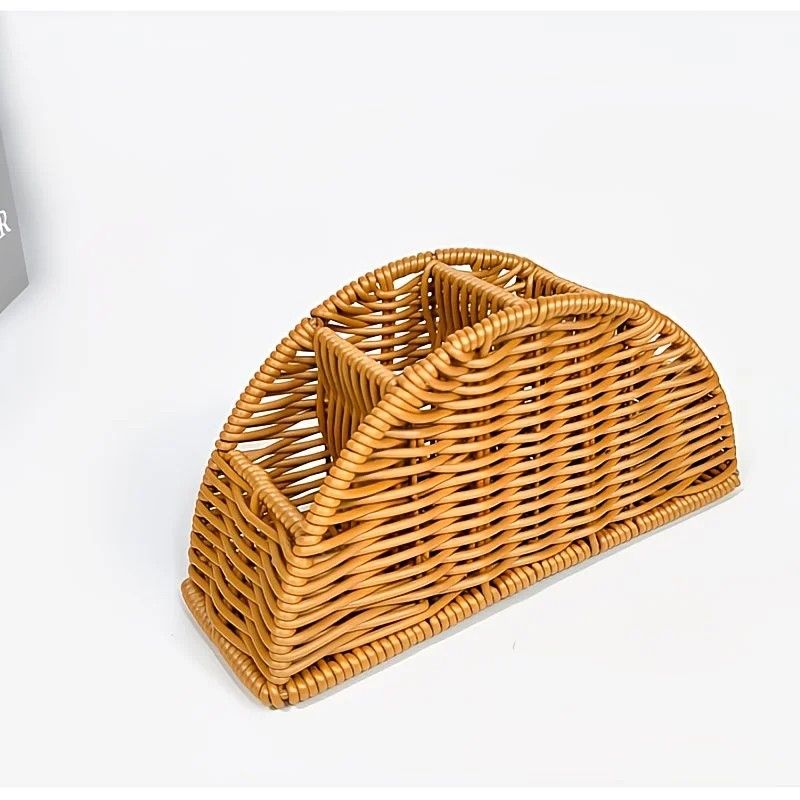 Grey Handwoven Remote Control Storage Box