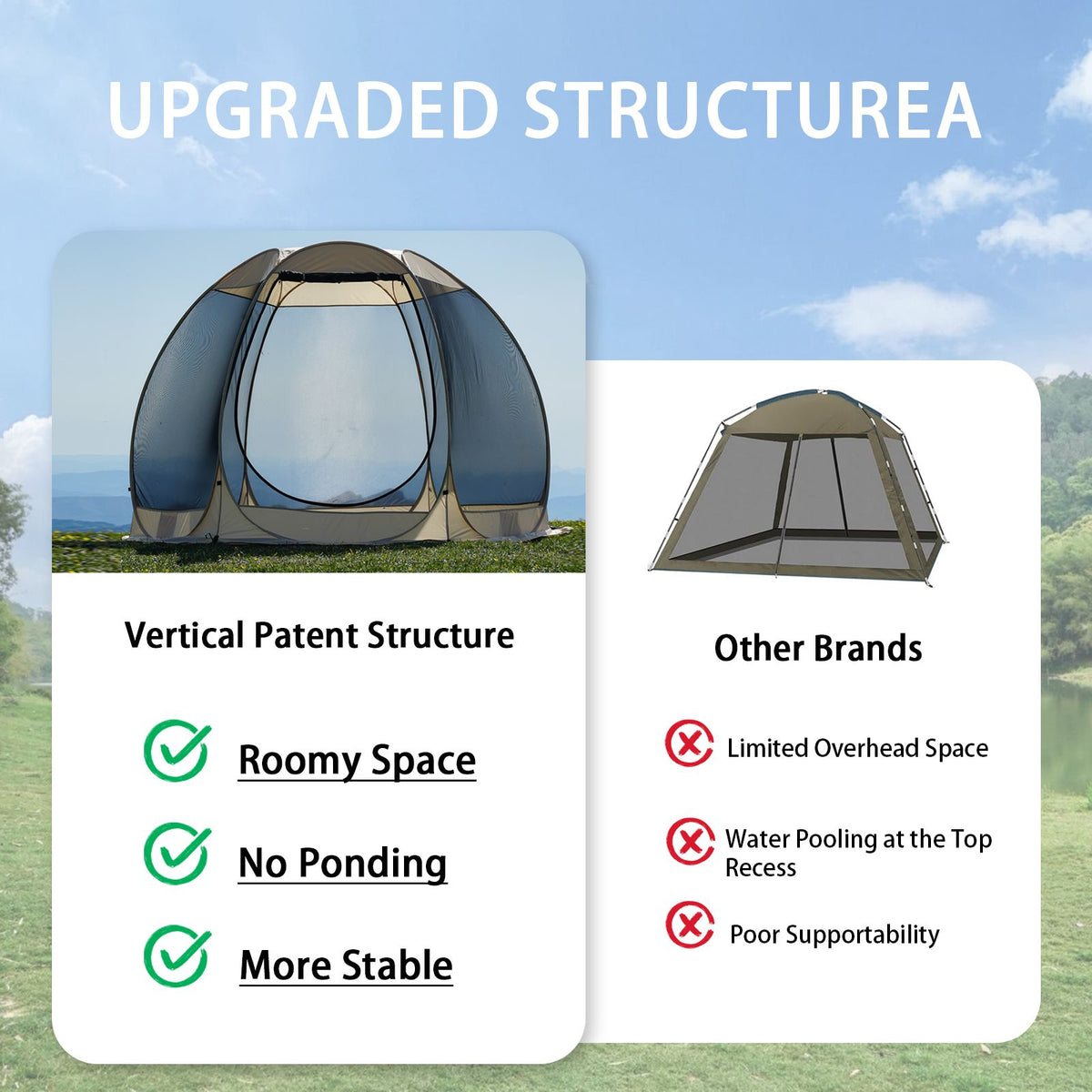 Pop Up Screen Shelter, 3 m