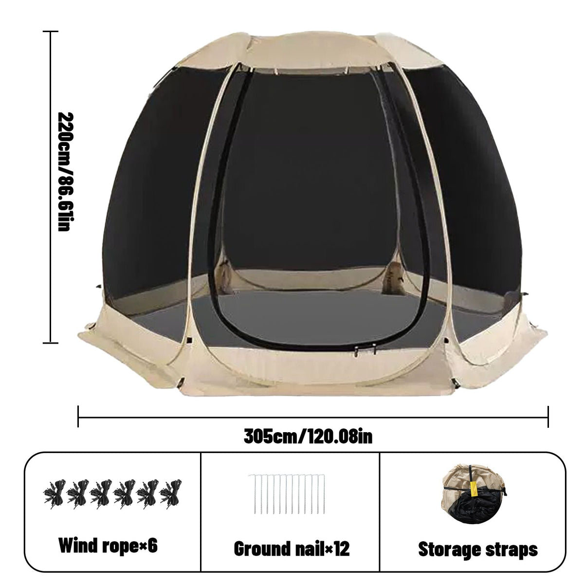 Pop Up Screen Shelter, 3 m