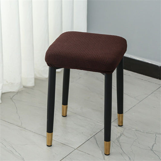 Coffee Colour Stretch Stool Covers, Set of 2