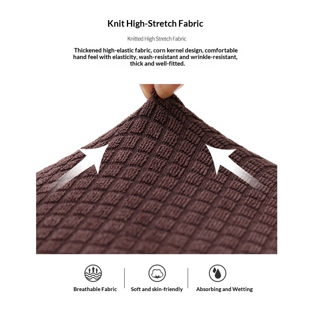 Coffee Colour Stretch Stool Covers, Set of 2