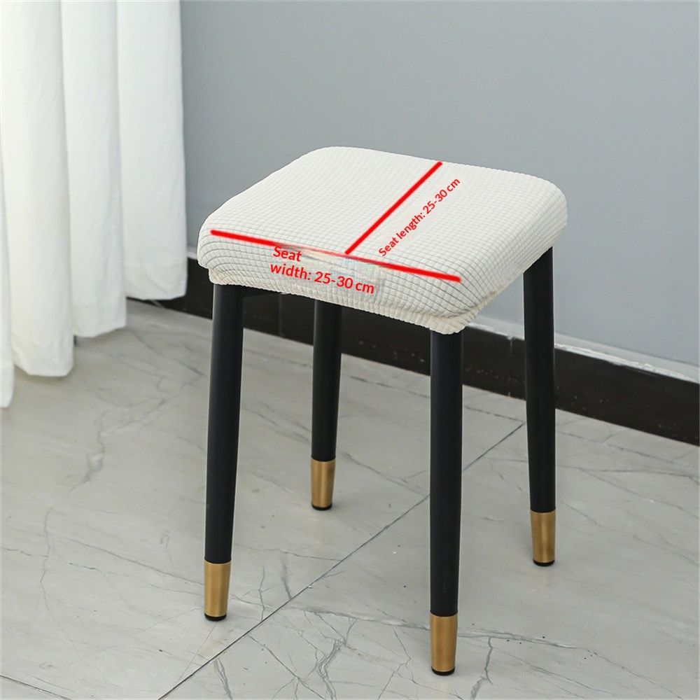 Coffee Colour Stretch Stool Covers, Set of 2