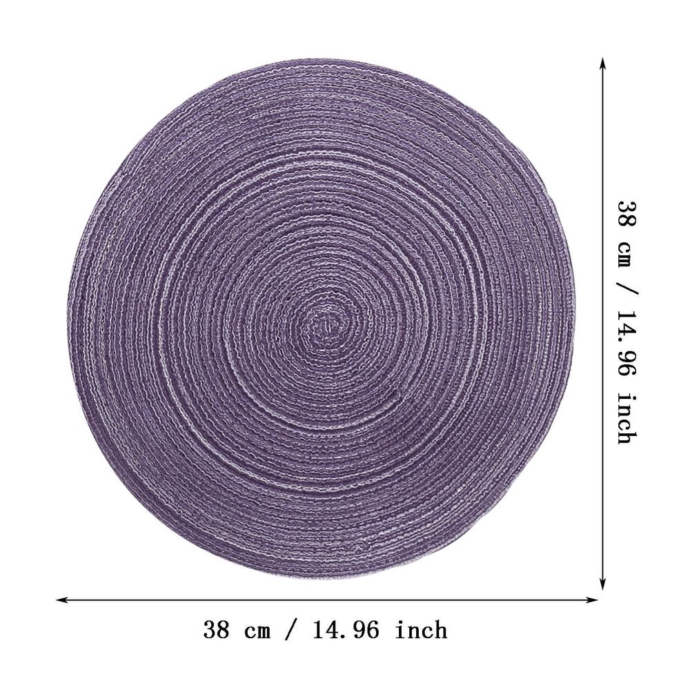 Round Woven Look Placemats, Set of 6
