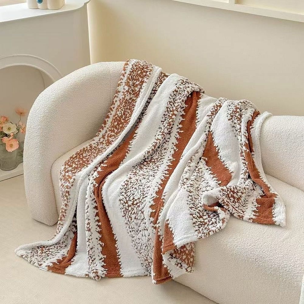 Throw Blanket, Soft Cozy Throw Blankets for Couch, Sofa, Bed, Travel, Lightweight Fluffy Warm Plush Decorative Blankets for Women, Men Gift