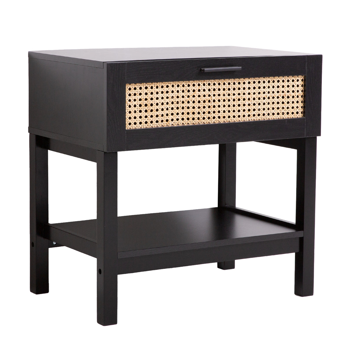 Casa Decor Tulum Black Rattan Bedside Table