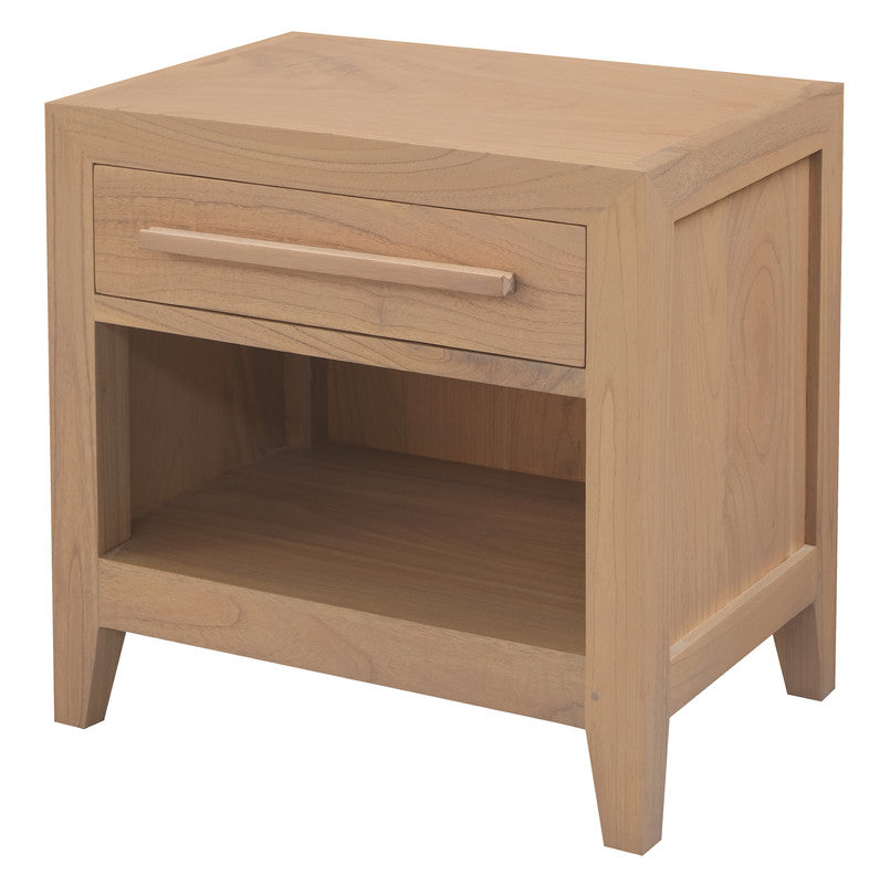 Dion Natural Mindi Bedside Table with Drawer