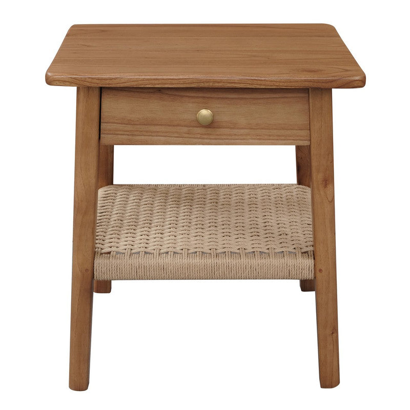 Kelly Almond Bedside Table with Drawer