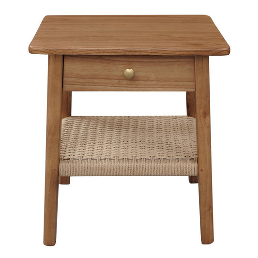 Kelly Almond Bedside Table with Drawer