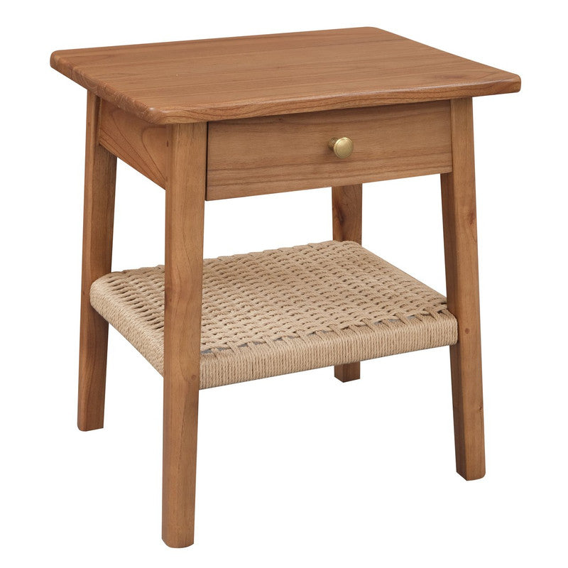 Kelly Almond Bedside Table with Drawer