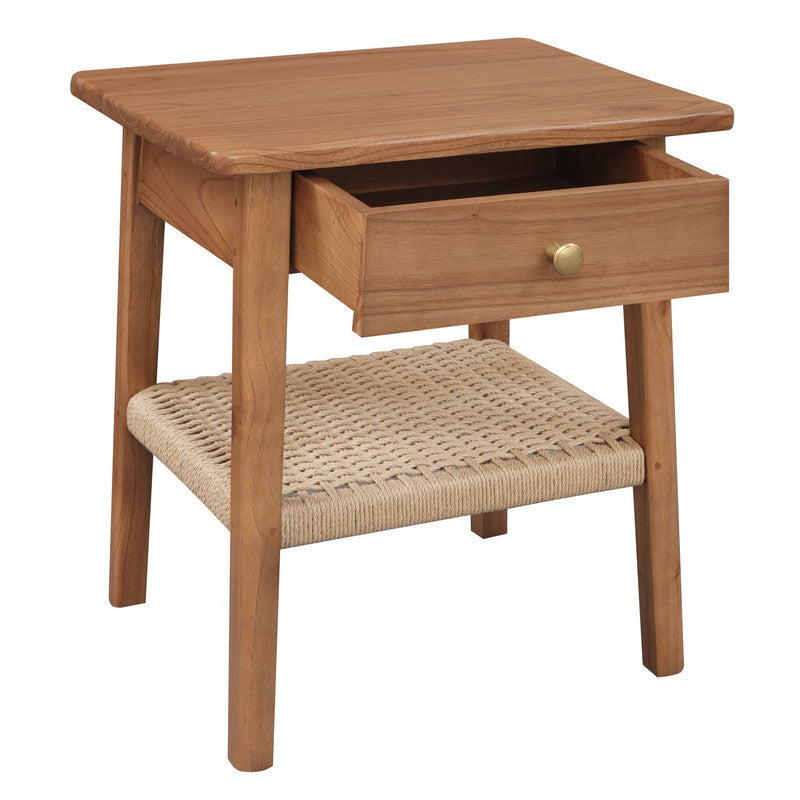 Kelly Almond Bedside Table with Drawer