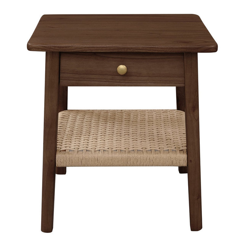 Kelly Walnut Bedside Table with Drawer