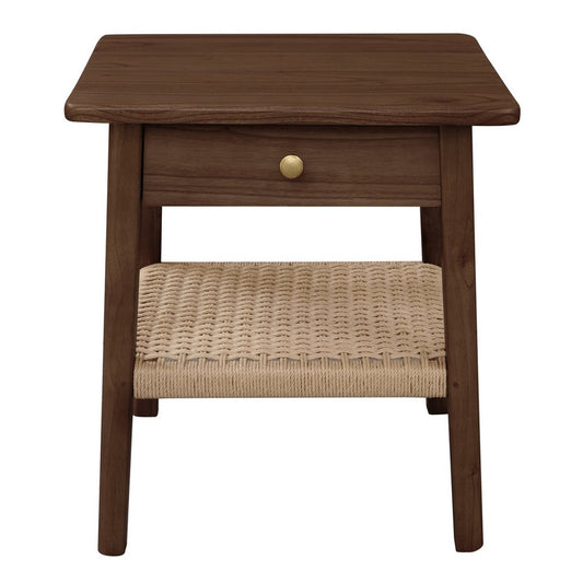 Kelly Walnut Bedside Table with Drawer