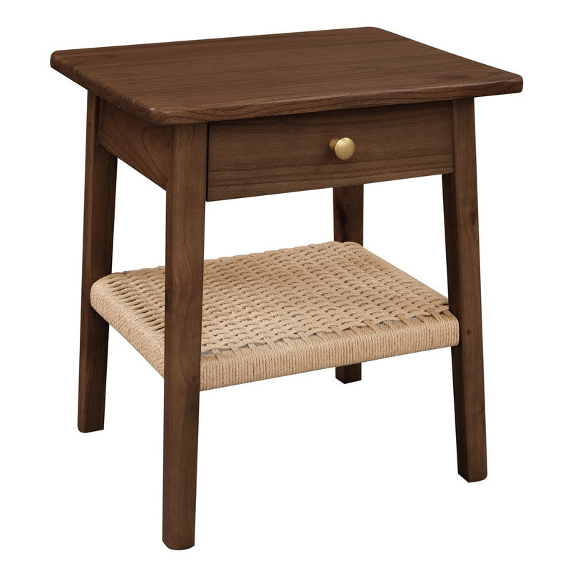 Kelly Walnut Bedside Table with Drawer