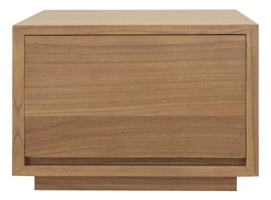 Oscar Natural Low Bedside Table with Drawer