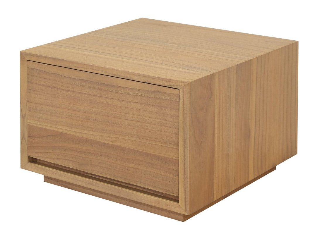 Oscar Natural Low Bedside Table with Drawer