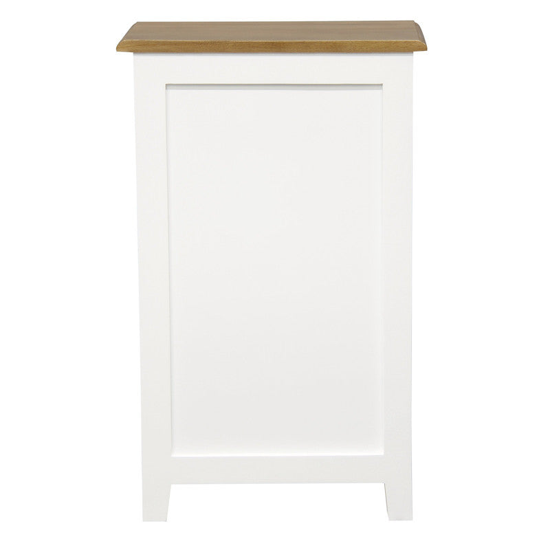 Tasmania White and Caramel Three Drawer Side Table