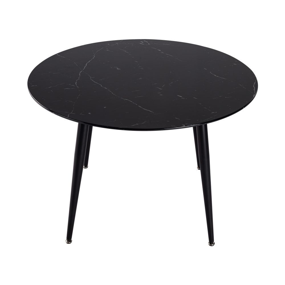 Marble Mania Round Marble Effect Dining Table