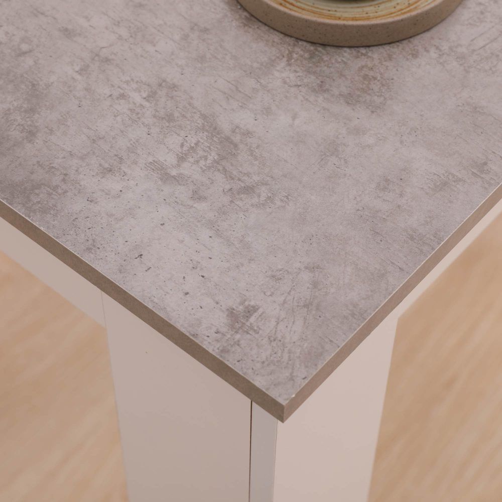 Grey and White Rectangular Dining Table, 120 cm