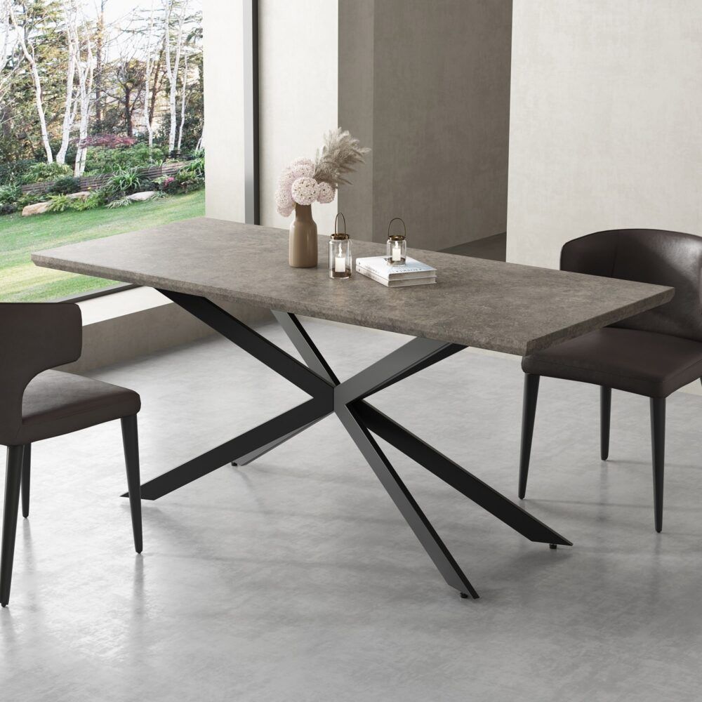 Falcon Rectangular Marble Look Dining Table