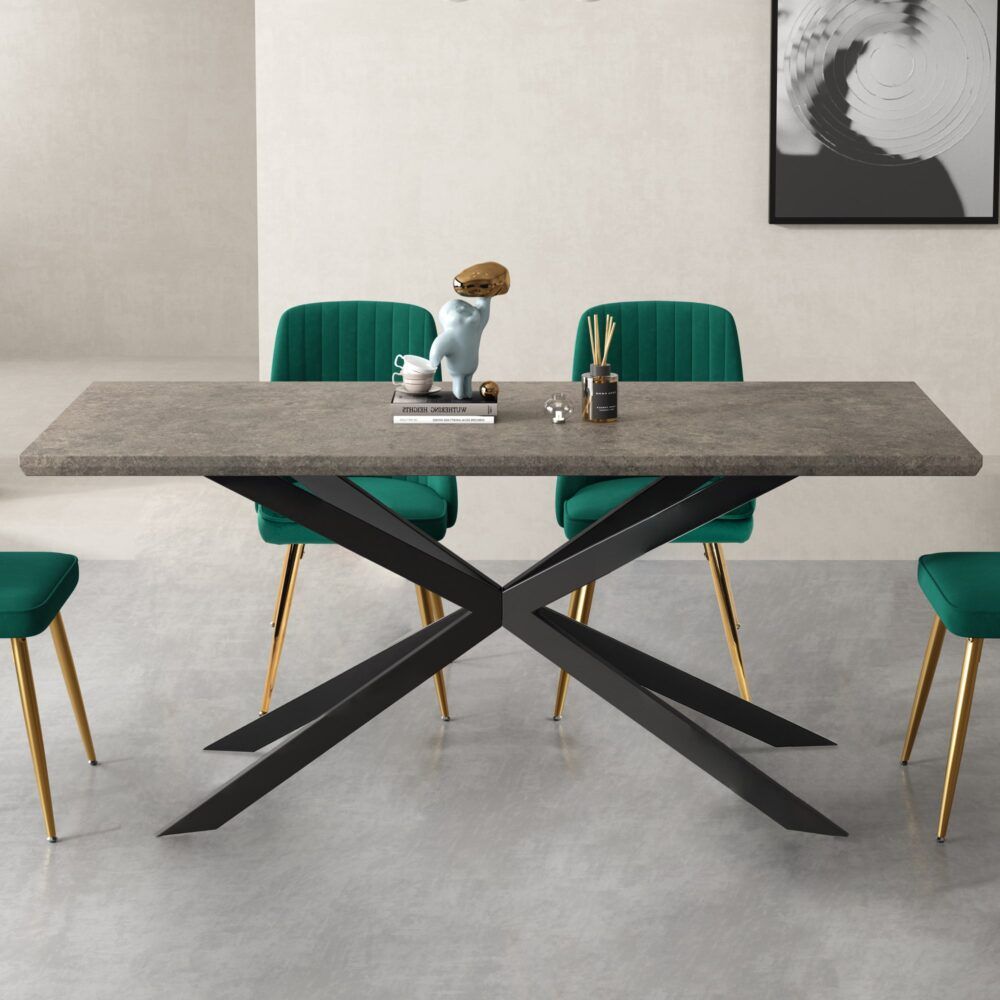 Falcon Rectangular Marble Look Dining Table