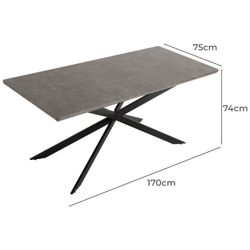 Falcon Rectangular Marble Look Dining Table