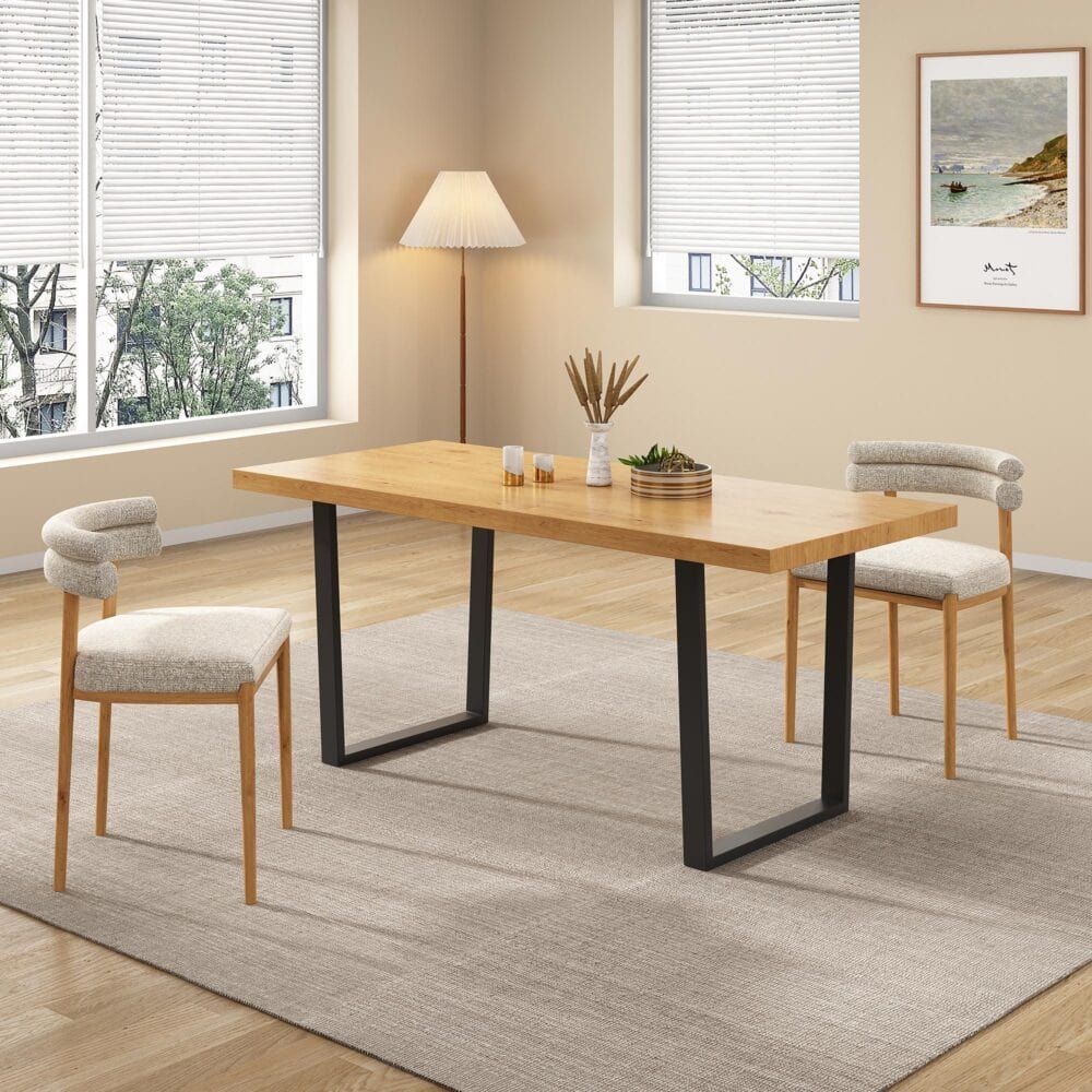 Venice Natural Rectangular Dining Table, 170 cm