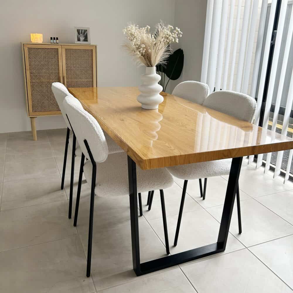Venice Natural Rectangular Dining Table, 170 cm