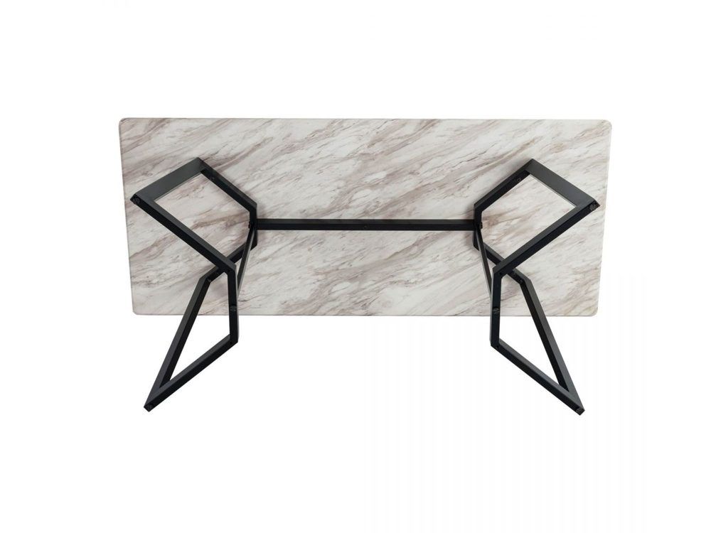 Rectangular Marble Effect Dining Table, 170 cm