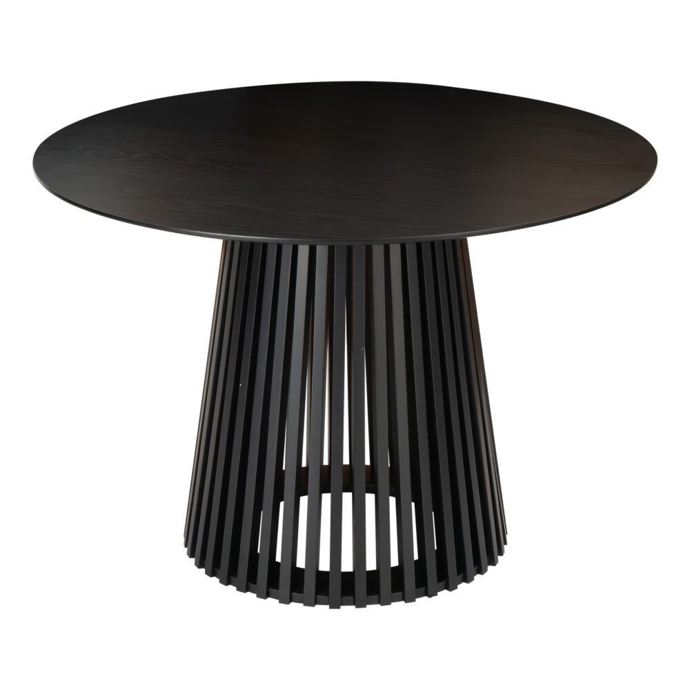 Palmer Black Round Dining Table, 110 cm