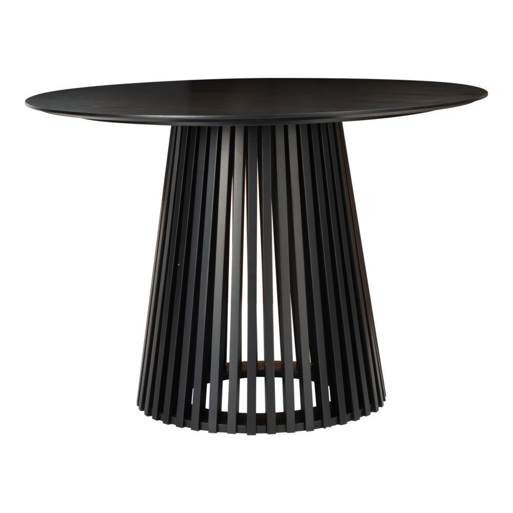 Palmer Black Round Dining Table, 110 cm