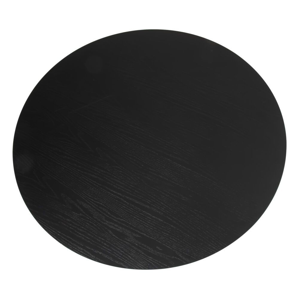 Palmer Black Round Dining Table, 110 cm