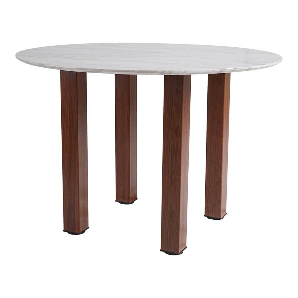Willowmarble Round Marble Look Dining Table