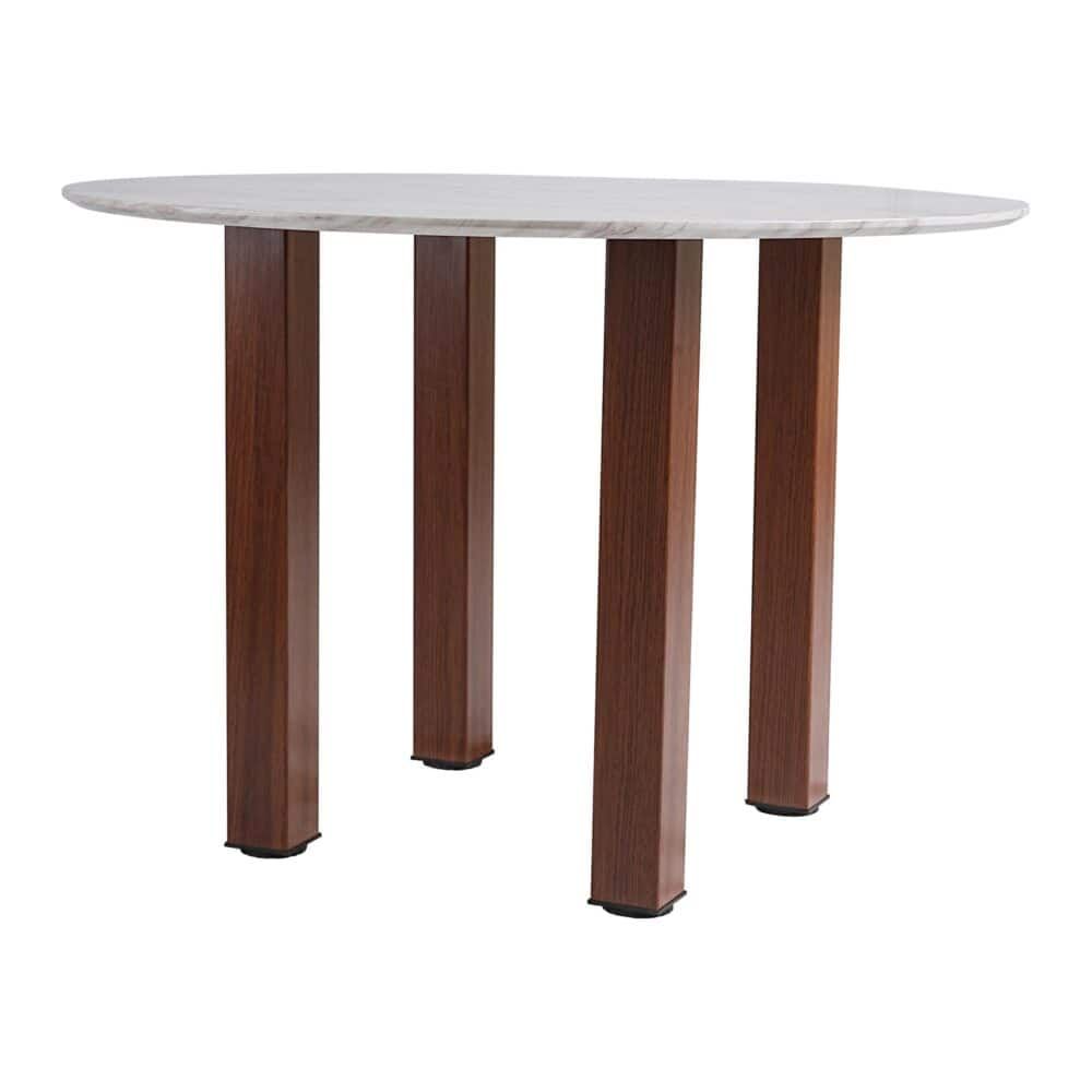 Willowmarble Round Marble Look Dining Table