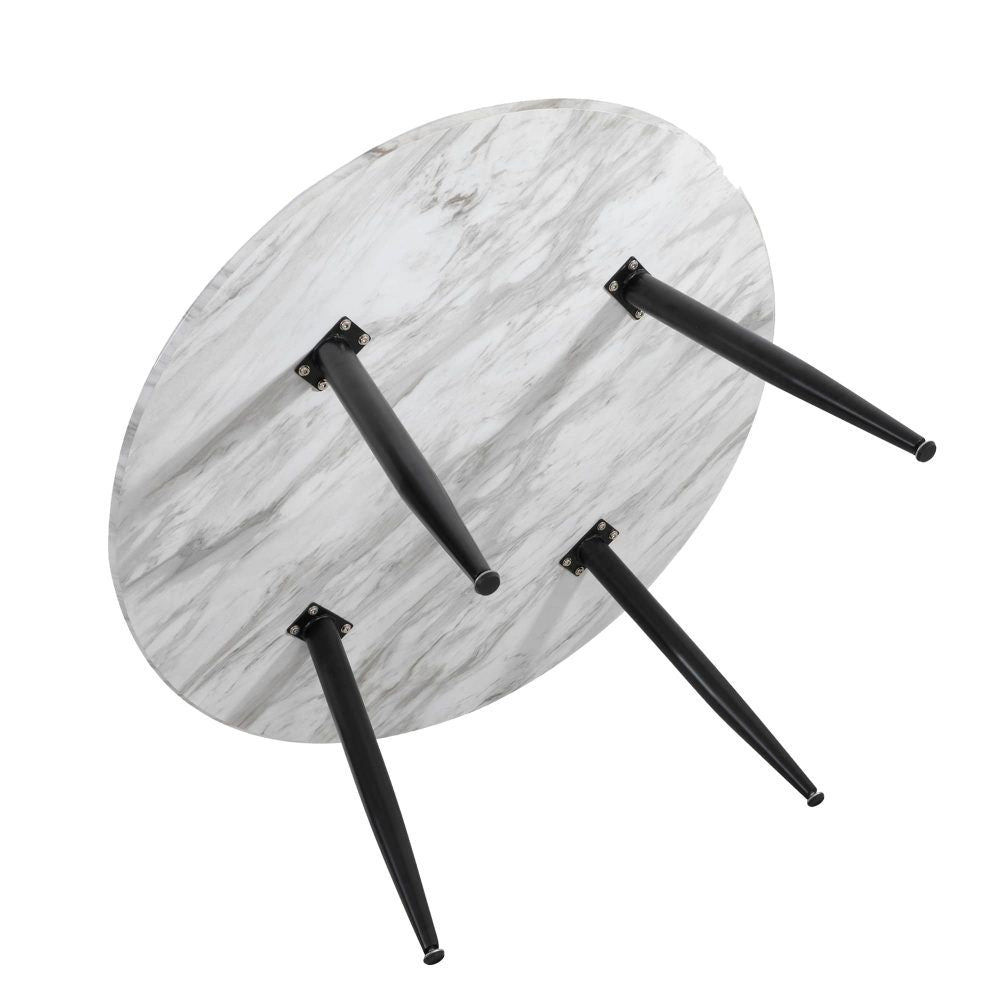 Minimalist Round Marble Effect Coffee Table