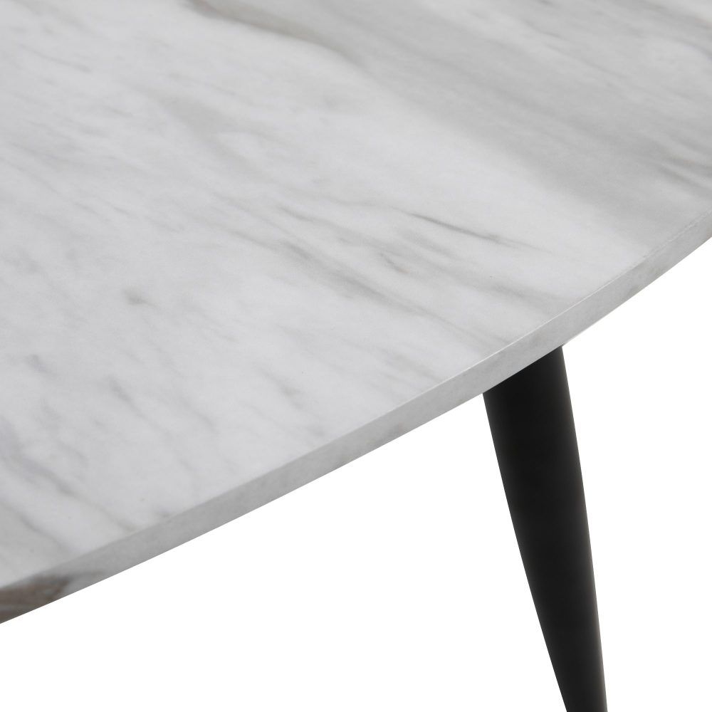 Minimalist Round Marble Effect Coffee Table