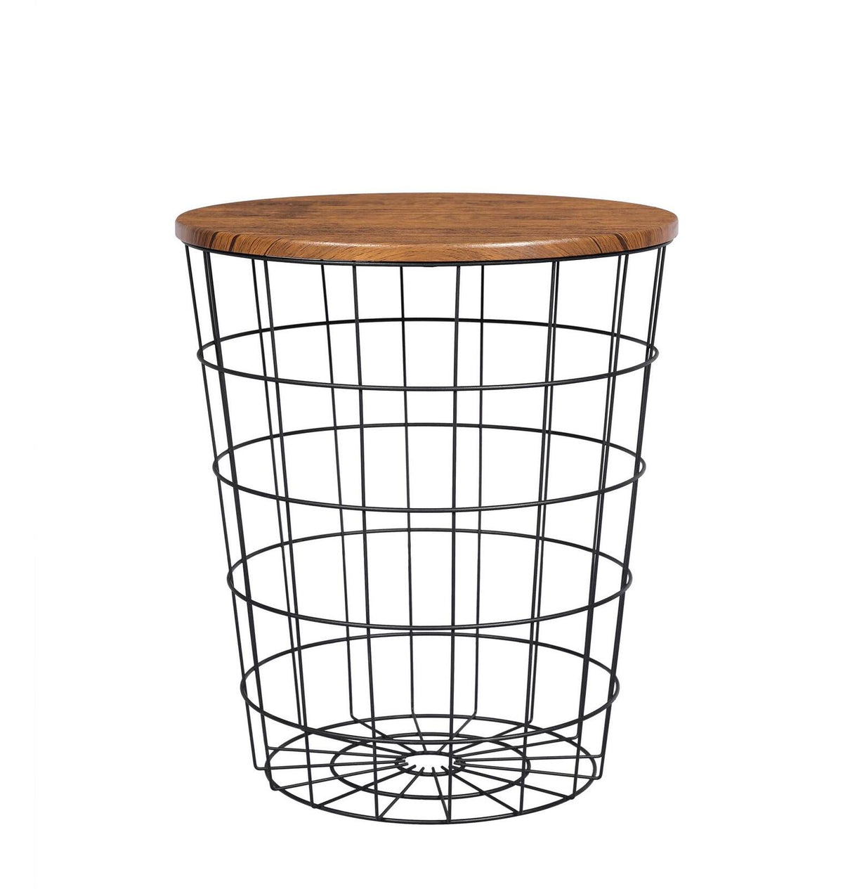 YES4HOMES Rustic Brown Round Coffee Tables, Set of 2