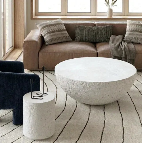 Interior Ave Lunar Fossil Stone Look Coffee Table