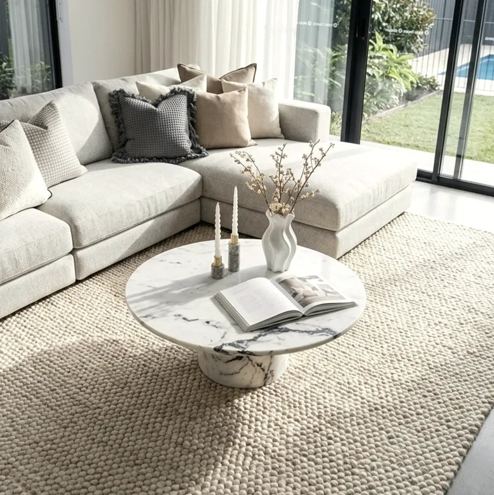 Interior Ave Nobu Panda Marble Finish Coffee Table