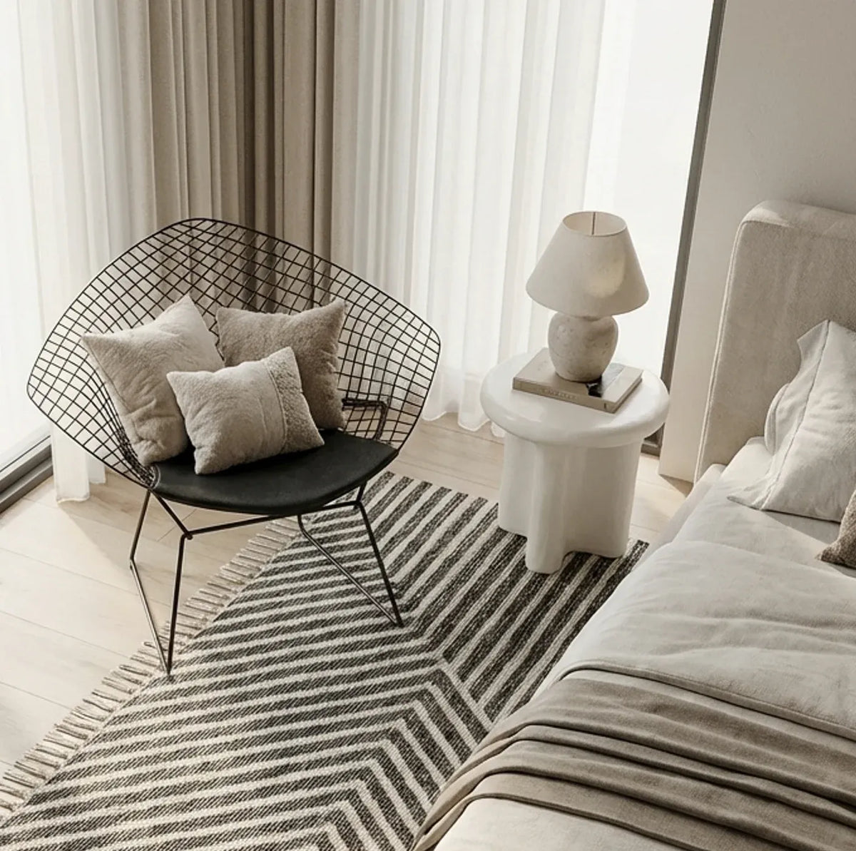 Interior Ave Santorini Ivory Stone Look Side Table