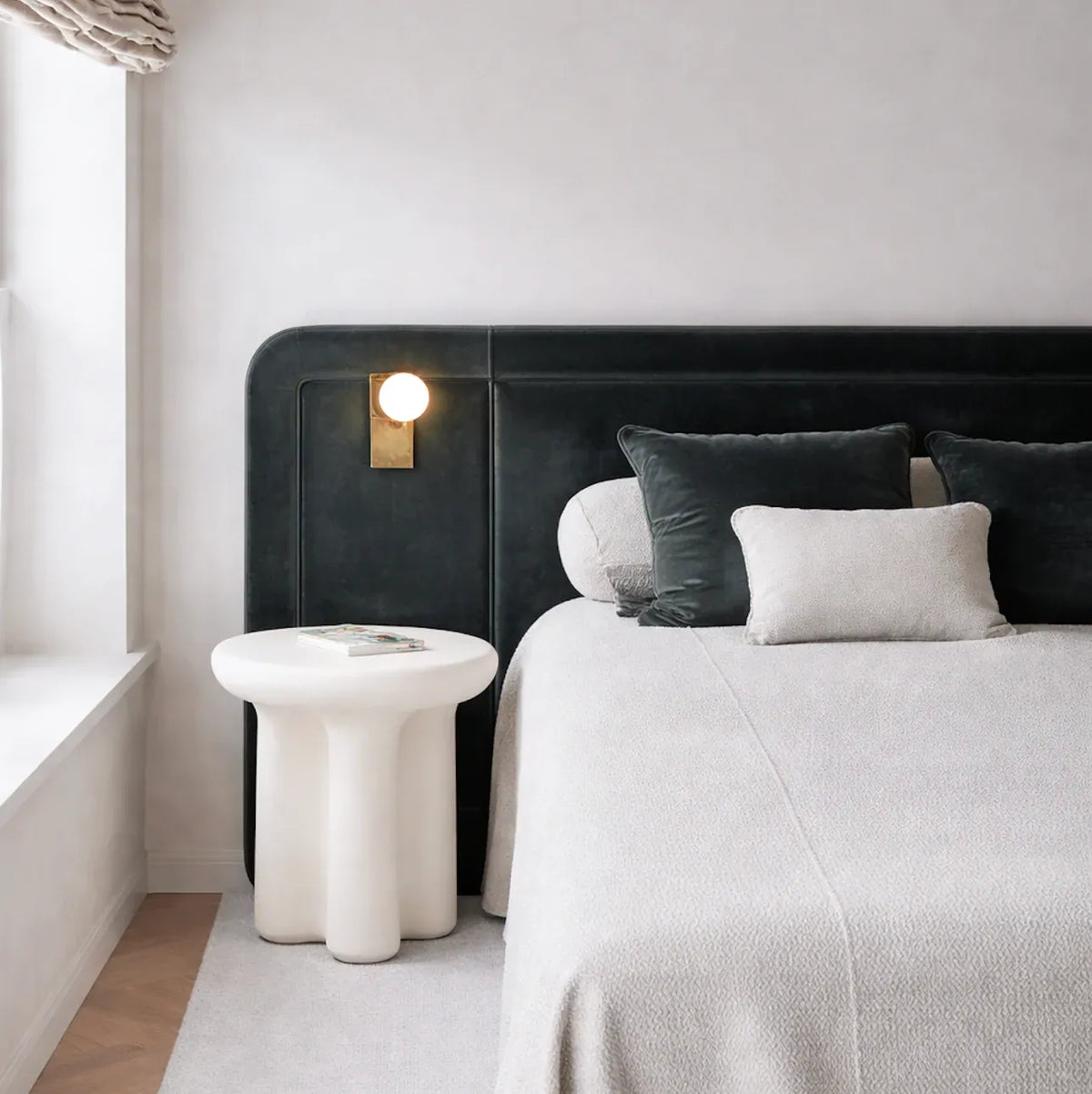 Interior Ave Santorini Ivory Stone Look Side Table