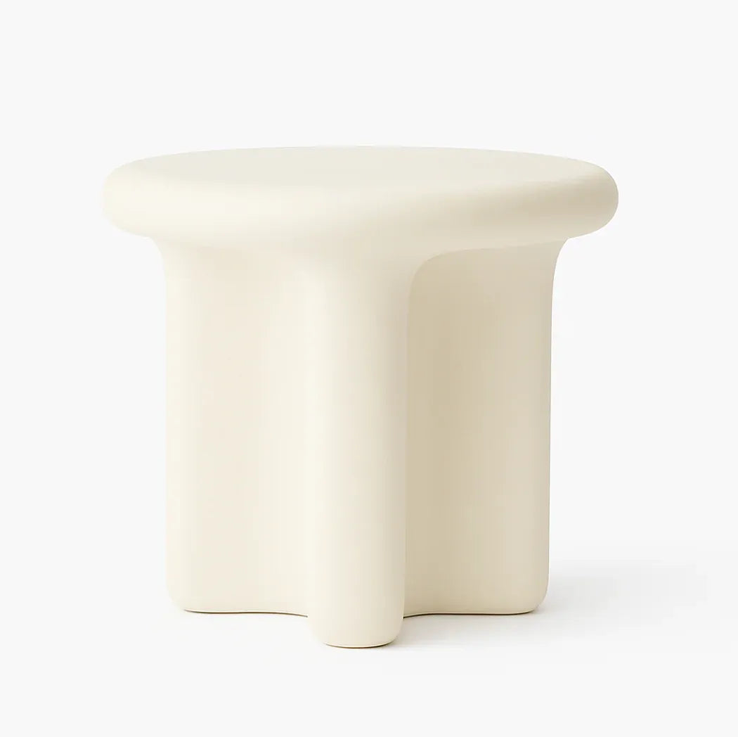 Interior Ave Santorini Ivory Stone Look Side Table