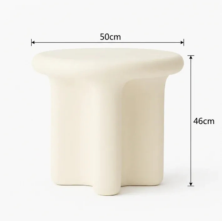 Interior Ave Santorini Ivory Stone Look Side Table