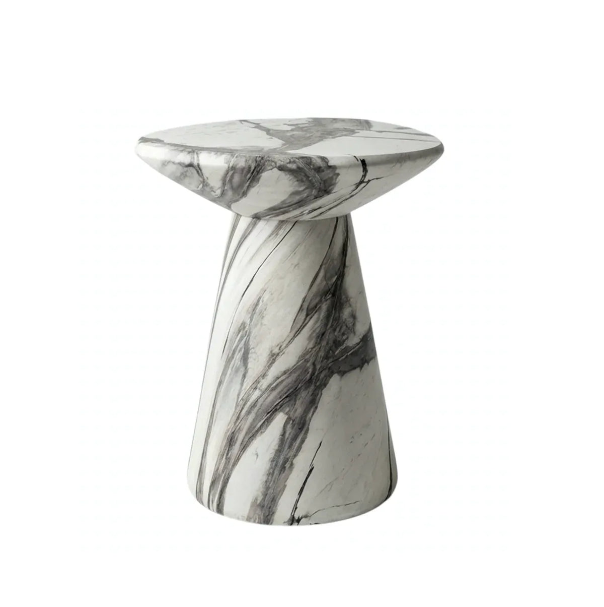 Interior Ave Veneta Panda Marble Finish Side Table
