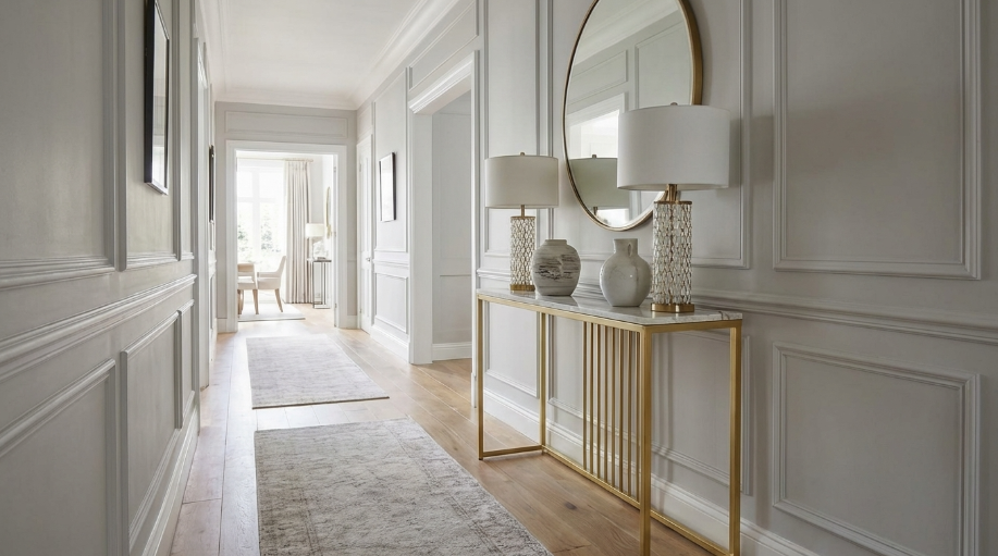Interior Ave Aurelia Gold Frame Console Table, 100 cm