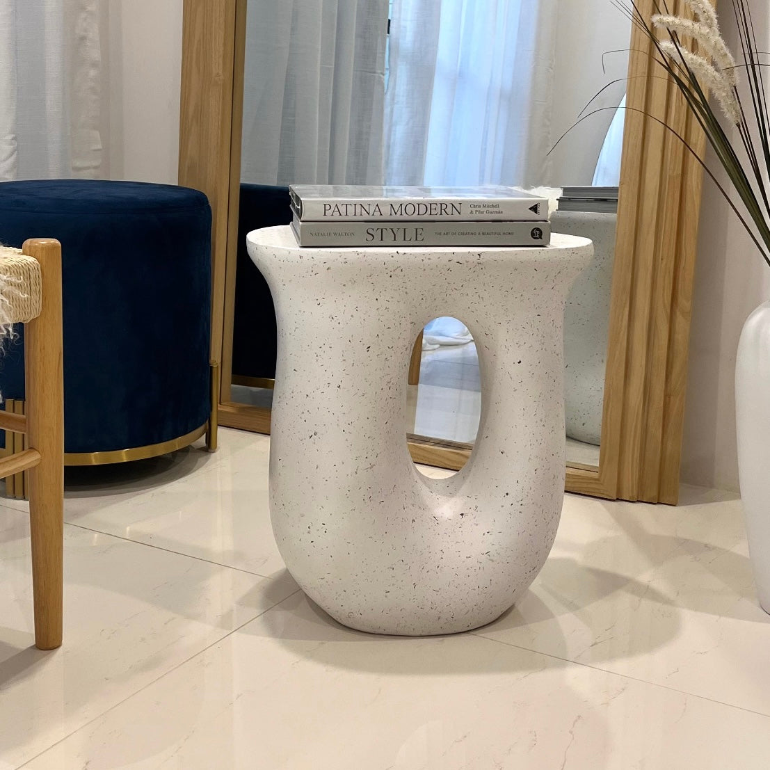 Interior Ave Cosmo Terrazzo Accent Side Table