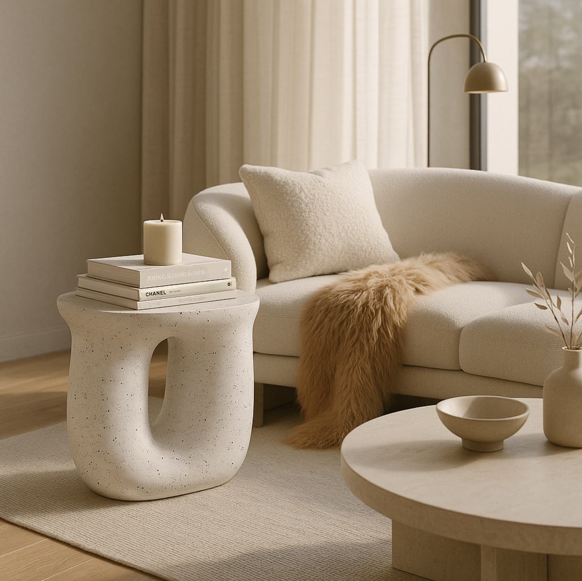 Interior Ave Cosmo Terrazzo Accent Side Table