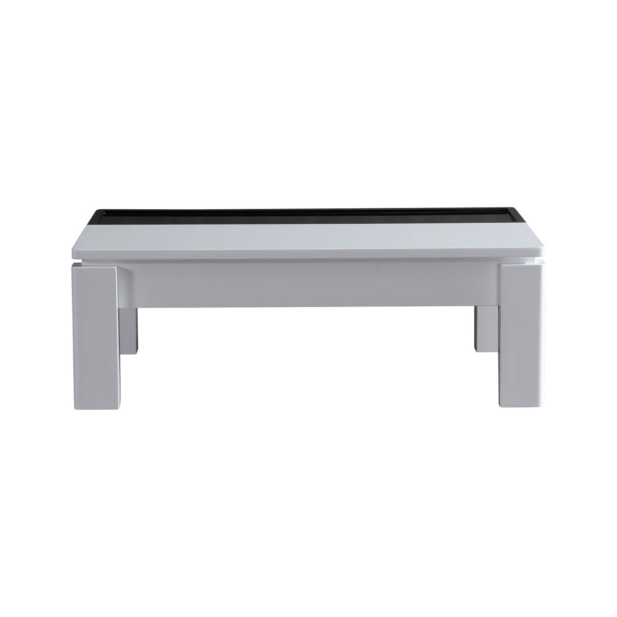 Black and White High Gloss Lift Top Coffee Table